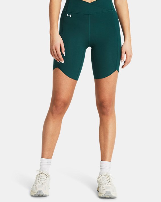 Women's UA Motion Crossover Bike Shorts in Blue image number 0